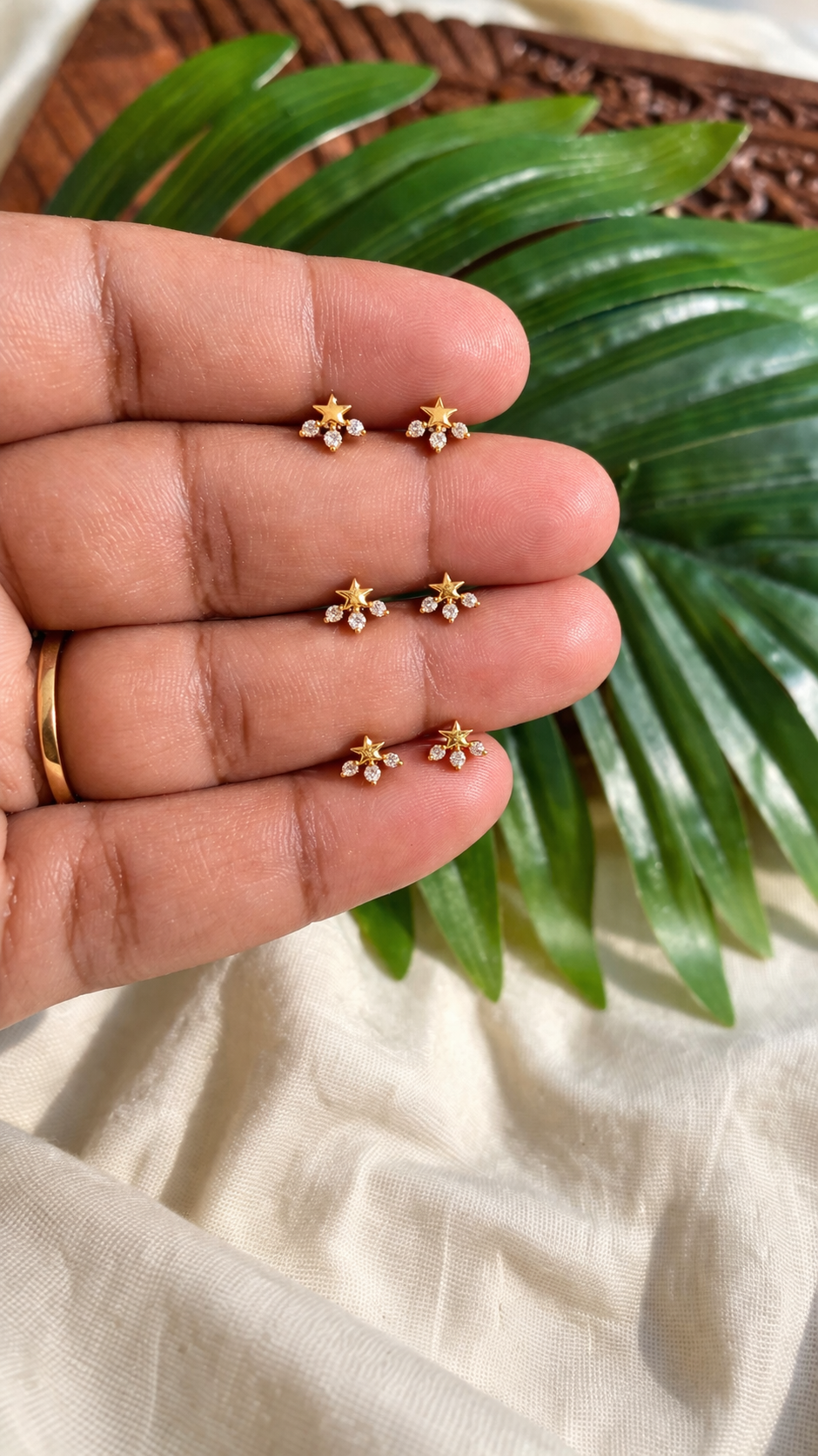Gold Plated Earring - 1 Pair