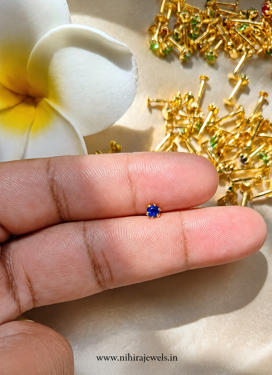 Blue Stone Nosepin