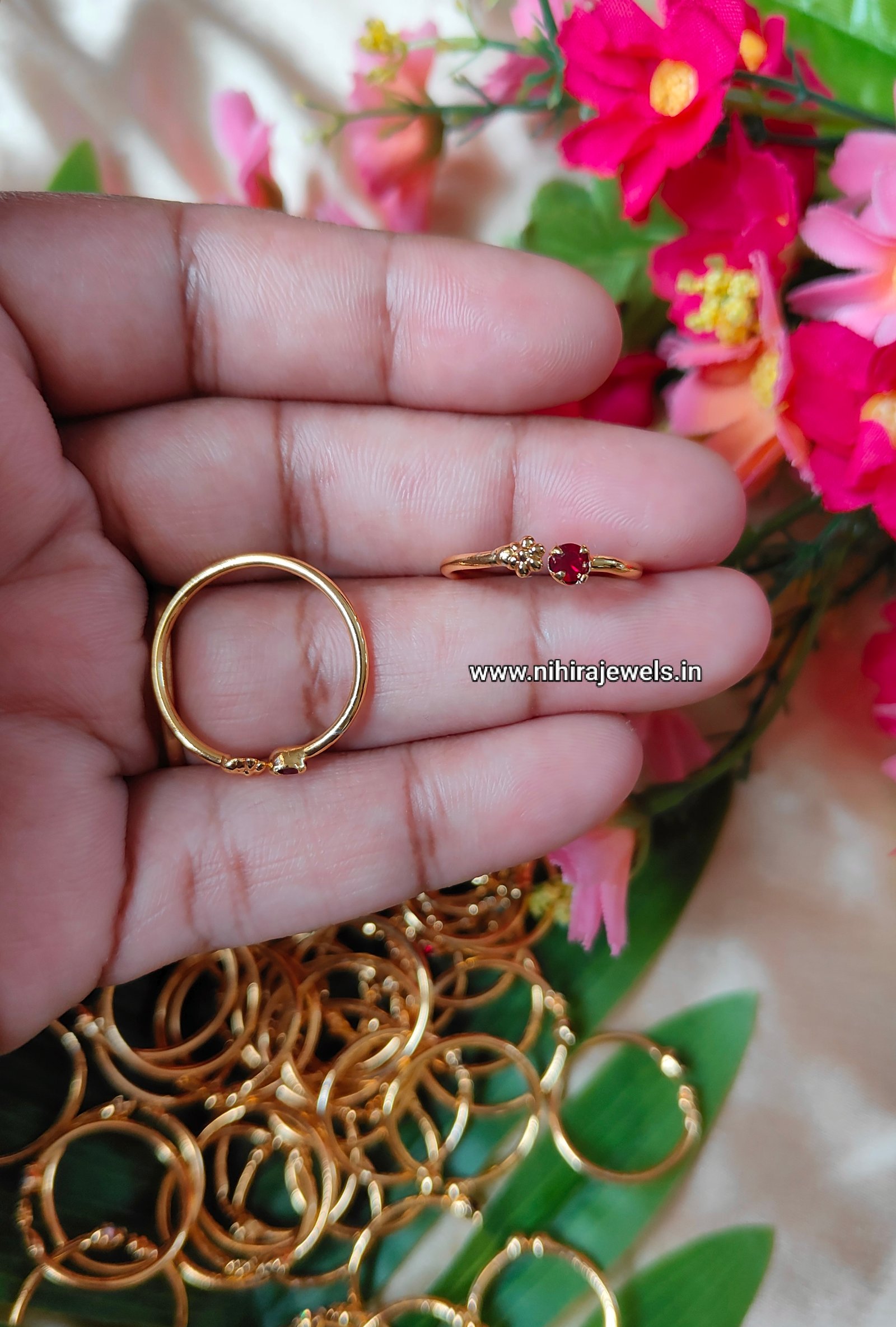 Flower Stone Toering Minji MAROON